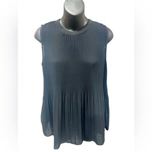 Adrianna Papell Sleevess Pleated Top Black Small